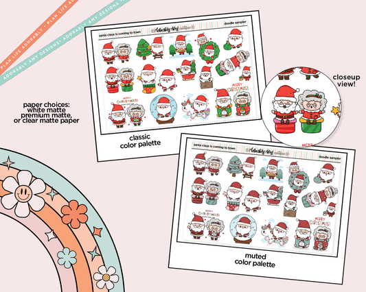 Santa Claus is Coming to Town Kawaii Decorative Planner Stickers