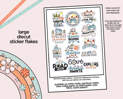 Say Yes to Adventure Typography Sampler Planner Stickers