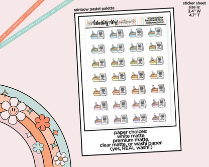 Rainbow Scoop Catbox Doodled Icon Stickers