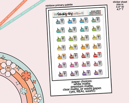 Rainbow Scoop Catbox Doodled Icon Stickers