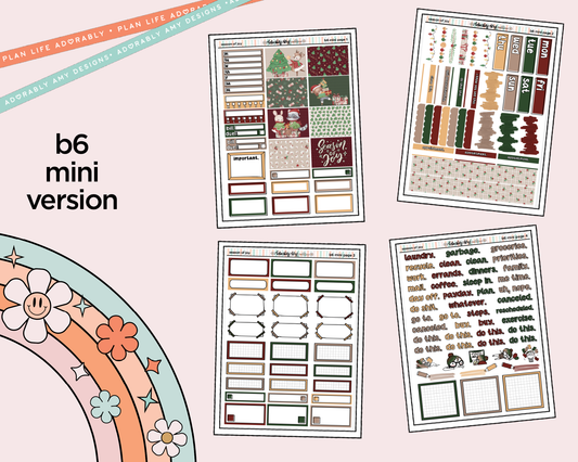 Mini B6 Season of Joy Sticker Kit sized for ANY Vertical Insert