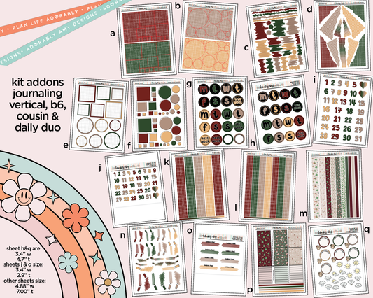 Season of Joy Weekly Kit Addons - All Sizes - Strips, Smears and More!