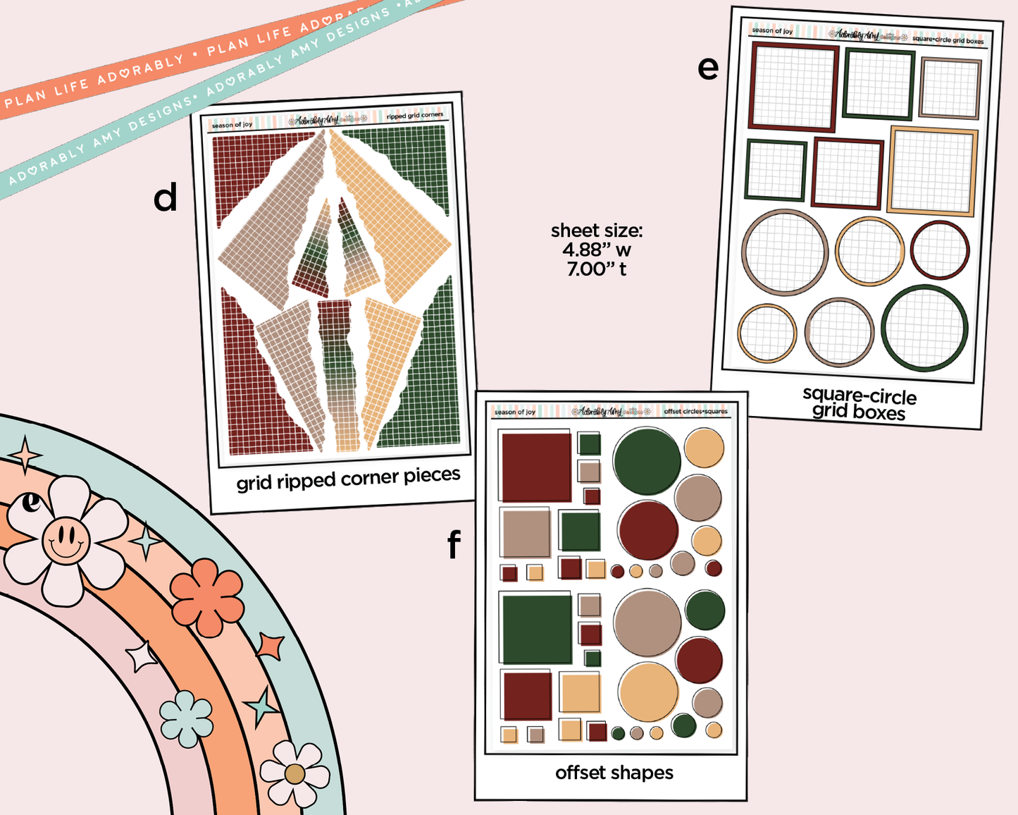 Season of Joy Weekly Kit Addons - All Sizes - Strips, Smears and More!