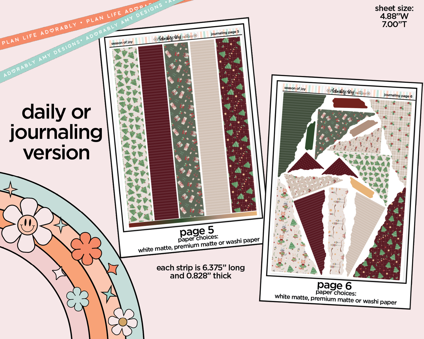 Journaling and Daily Planning Season of Joy Planner Sticker Kit