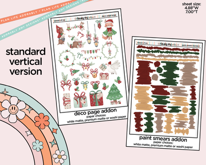 Vertical Season of Joy Weekly Sticker Kit for Vertical Standard Size Planners or Insert