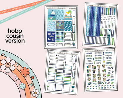 Hobonichi Cousin Weekly It's Shark Week! Planner Sticker Kit for Hobo Cousin or Similar Planners