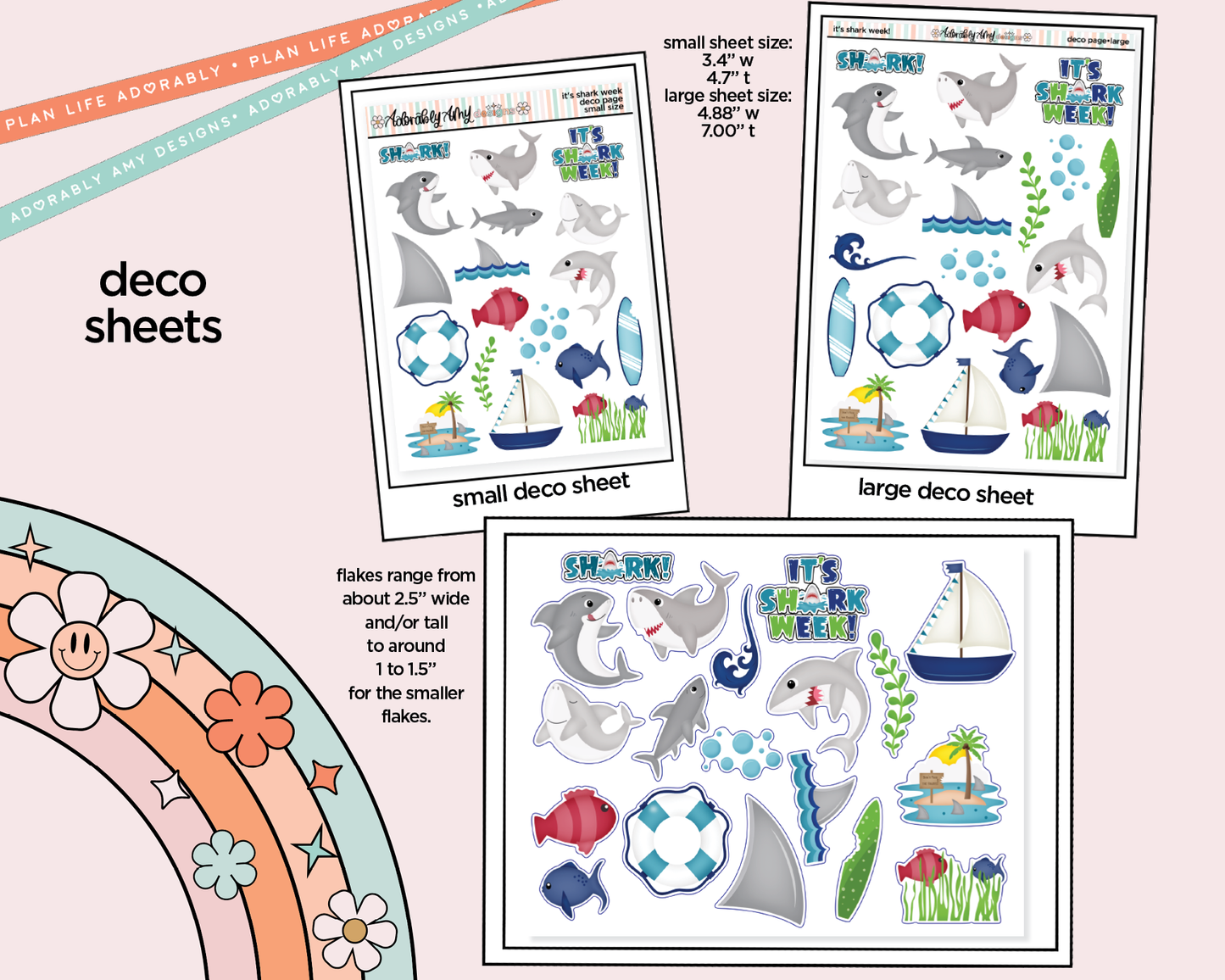 It's Shark Week! Weekly Kit Deco Pages - All Sizes