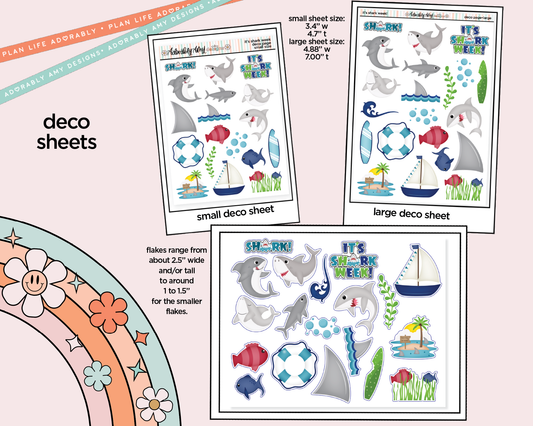 It's Shark Week! Weekly Kit Deco Pages - All Sizes - Adorably Amy Designs