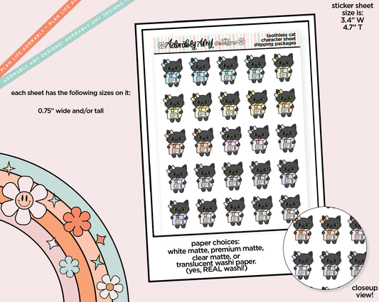 Toothless Cat Shipping Packages Decoration Character Planner Stickers