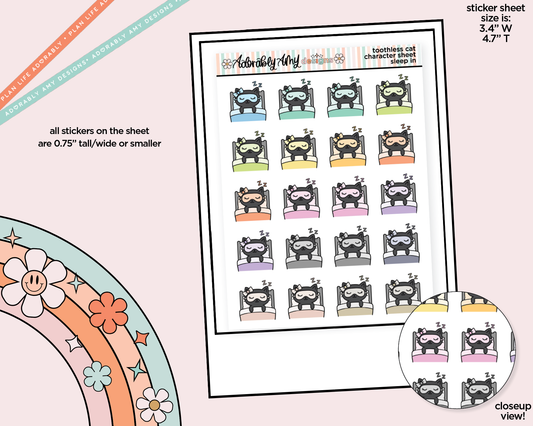 Toothless Cat Sleep In Decoration Character Planner Stickers