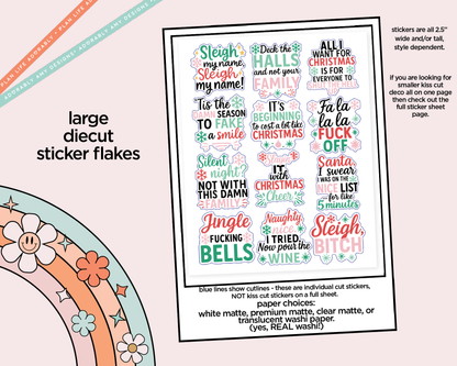 Sleigh My Name Deco Typography Sampler Planner Stickers