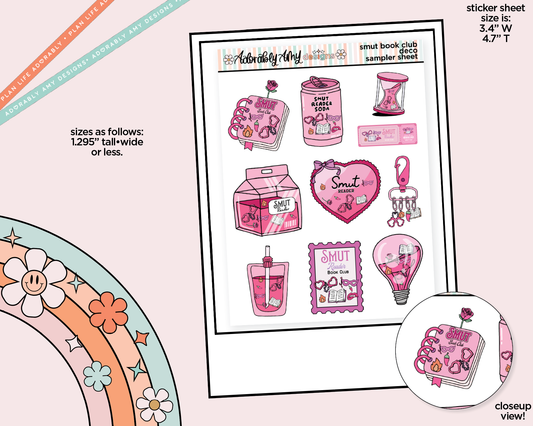 Smut Book Club Decorative Planner Stickers - Adorably Amy Designs