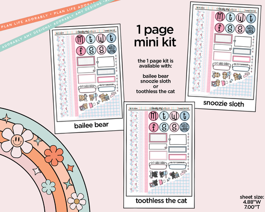 One Page Mini Kit Let it Snow Planner Sticker Kit - Two Sizes Available