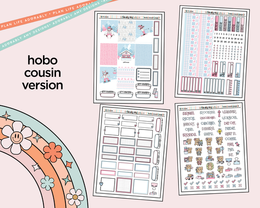 Hobonichi Cousin Weekly Let it Snow Planner Sticker Kit for Hobo Cousin or Similar Planners