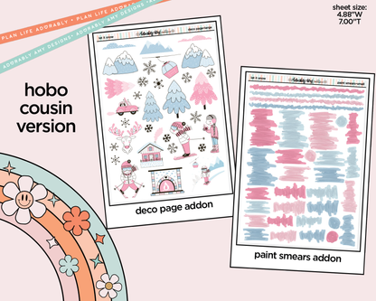 Hobonichi Cousin Weekly Let it Snow Planner Sticker Kit for Hobo Cousin or Similar Planners