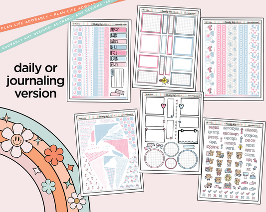 Journaling and Daily Planning Let it Snow Planner Sticker Kit
