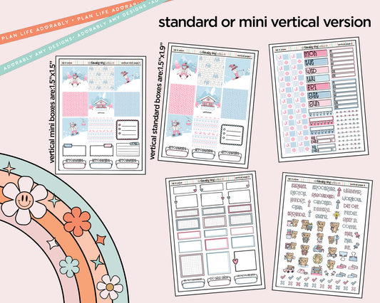 Vertical Let it Snow Sticker Kit for Vertical Standard Size Planners or Insert