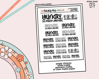 Rainbow or Black Laundry. So.Much.Laundry. Typography Planner Stickers for any Planner or Insert