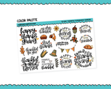 So Very Thankful Typography Sampler Planner Stickers for any Planner or Insert