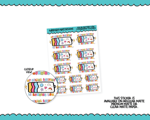 My Social Battery is Low Typography Sampler Planner Stickers for any Planner or Insert