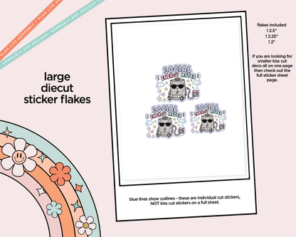 Social Energy Meter Typography Sampler Planner Stickers - Adorably Amy Designs