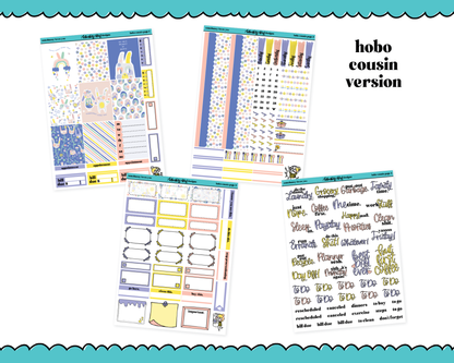 Hobonichi Cousin Weekly Somebunny Loves You Planner Sticker Kit for Hobo Cousin or Similar Planners