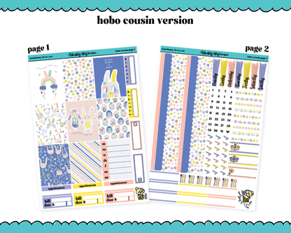 Hobonichi Cousin Weekly Somebunny Loves You Planner Sticker Kit for Hobo Cousin or Similar Planners