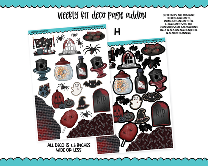 Something Wicked This Way Comes Spooky Halloween Themed Weekly Kit Addons - All Sizes - Deco, Smears and More!