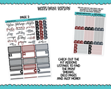 Mini B6 Something Wicked This Way Comes Spooky Halloween Themed Weekly Planner Sticker Kit sized for ANY Vertical Insert