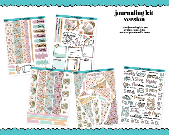 Journaling and Daily Planning Spring Garden Planner Sticker Kit
