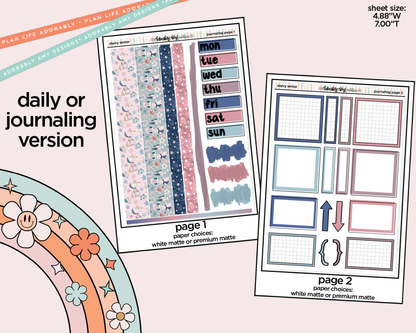 Journaling and Daily Planning Starry Winter Planner Sticker Kit