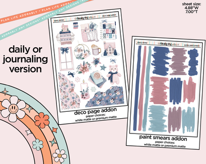 Journaling and Daily Planning Starry Winter Planner Sticker Kit