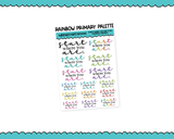 Rainbow or Black Start Where You Are Typography Planner Stickers for any Planner or Insert