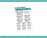 Rainbow or Black Start Where You Are Typography Planner Stickers for any Planner or Insert