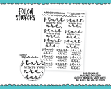 Foiled Start Where You Are Typography Planner Stickers for any Planner or Insert