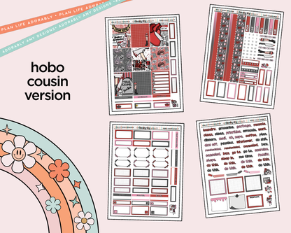 Hobonichi Cousin Weekly Stay at Home Detective Planner Sticker Kit for Hobo Cousin or Similar Planners