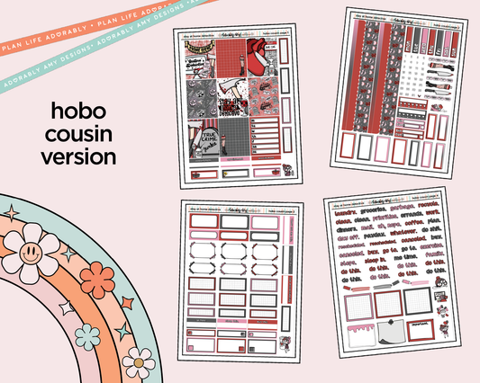Hobonichi Cousin Weekly Stay at Home Detective Planner Sticker Kit for Hobo Cousin or Similar Planners