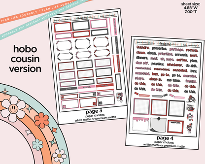 Hobonichi Cousin Weekly Stay at Home Detective Planner Sticker Kit for Hobo Cousin or Similar Planners