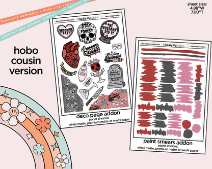 Hobonichi Cousin Weekly Stay at Home Detective Planner Sticker Kit for Hobo Cousin or Similar Planners