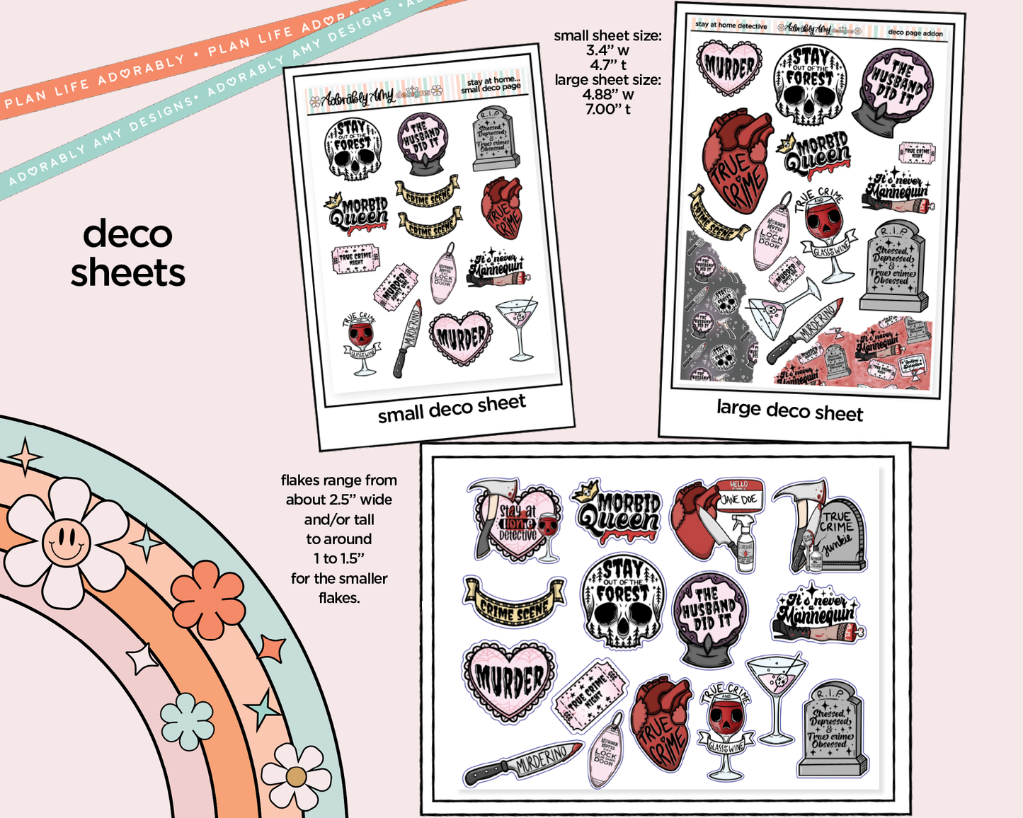 Stay at Home Detective Weekly Kit Deco Pages - All Sizes