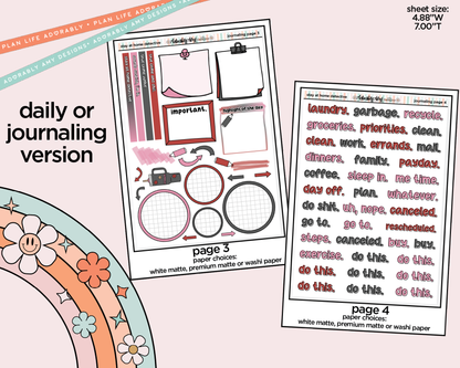 Journaling and Daily Planning Stay at Home Detective in My Hand Planner Sticker Kit