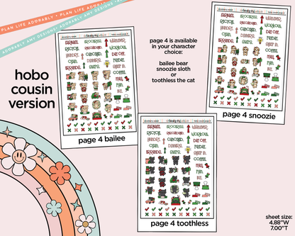 Hobonichi Cousin Weekly Strawberry Sweet Planner Sticker Kit for Hobo Cousin or Similar Planners - Adorably Amy Designs