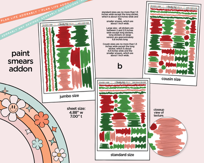 Strawberry Sweet Weekly Kit Addons - All Sizes - Strips, Smears and More! - Adorably Amy Designs