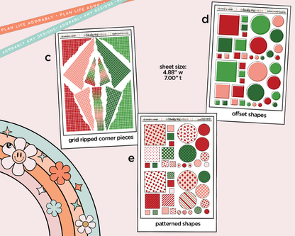 Strawberry Sweet Weekly Kit Addons - All Sizes - Strips, Smears and More! - Adorably Amy Designs