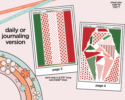 Journaling and Daily Planning Strawberry Sweet Planner Sticker Kit - Adorably Amy Designs