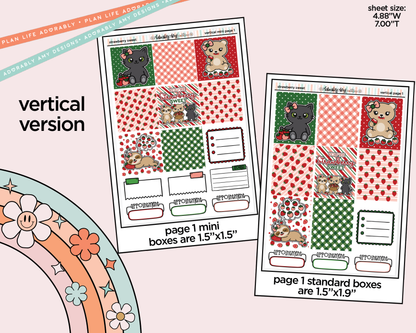Vertical Strawberry Sweet Kit for Vertical Standard Size Planners or Insert - Adorably Amy Designs