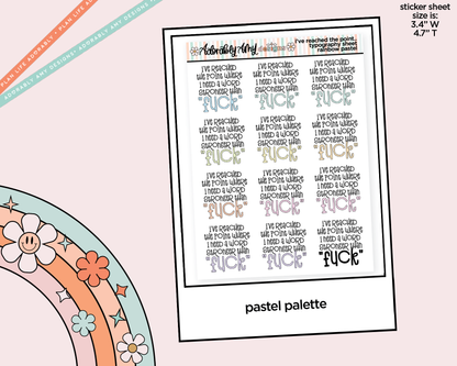 Rainbow or Black I Need a Word Stronger Than Fuck Typography Planner Stickers