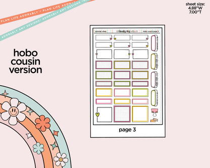 Hobonichi Cousin Weekly Summer Vibes Planner Sticker Kit for Hobo Cousin or Similar Planners