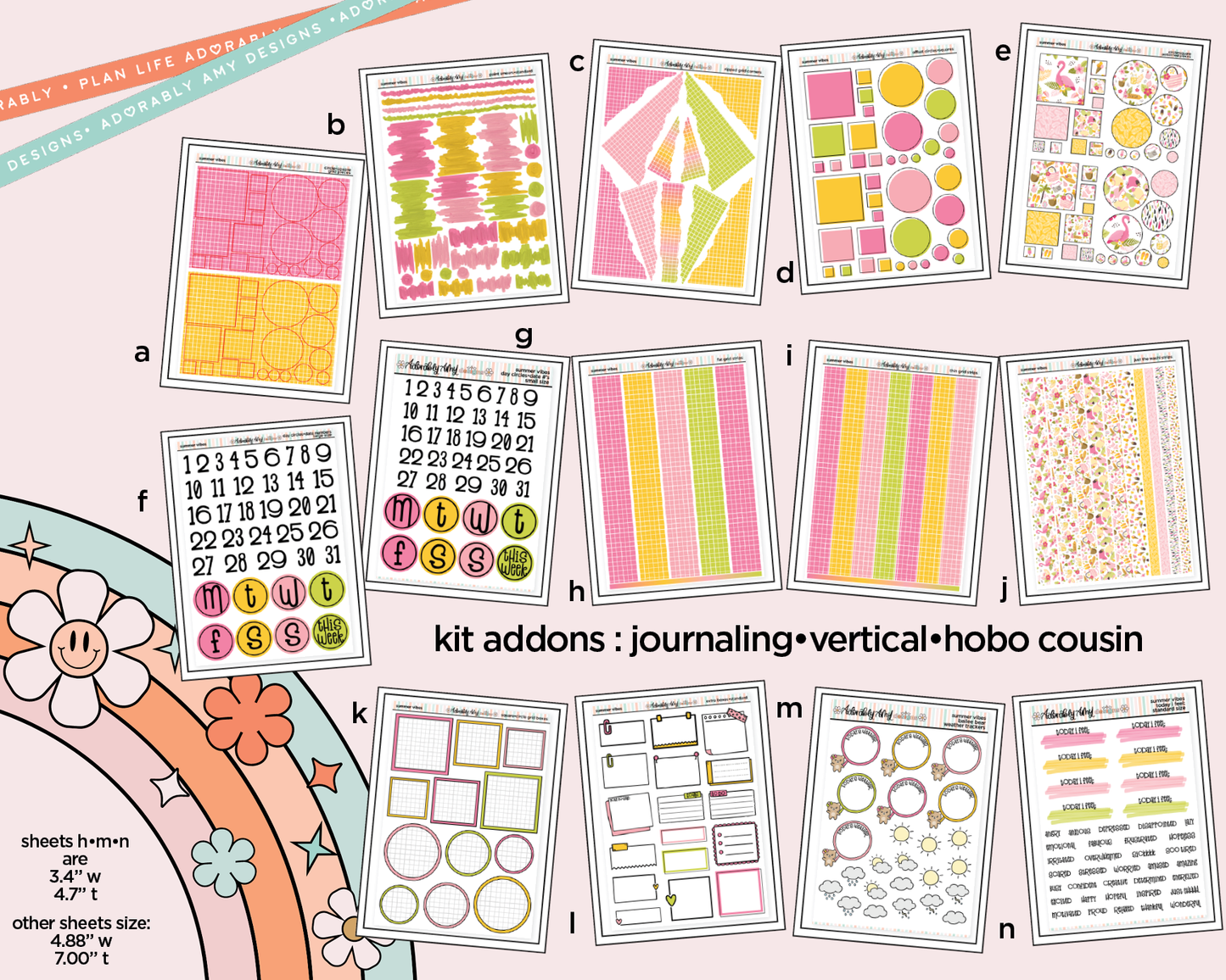 Summer Vibes Weekly Kit Addons - All Sizes - Strips, Smears and More!
