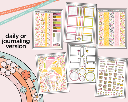 Journaling and Daily Planning Summer Vibes Planner Sticker Kit